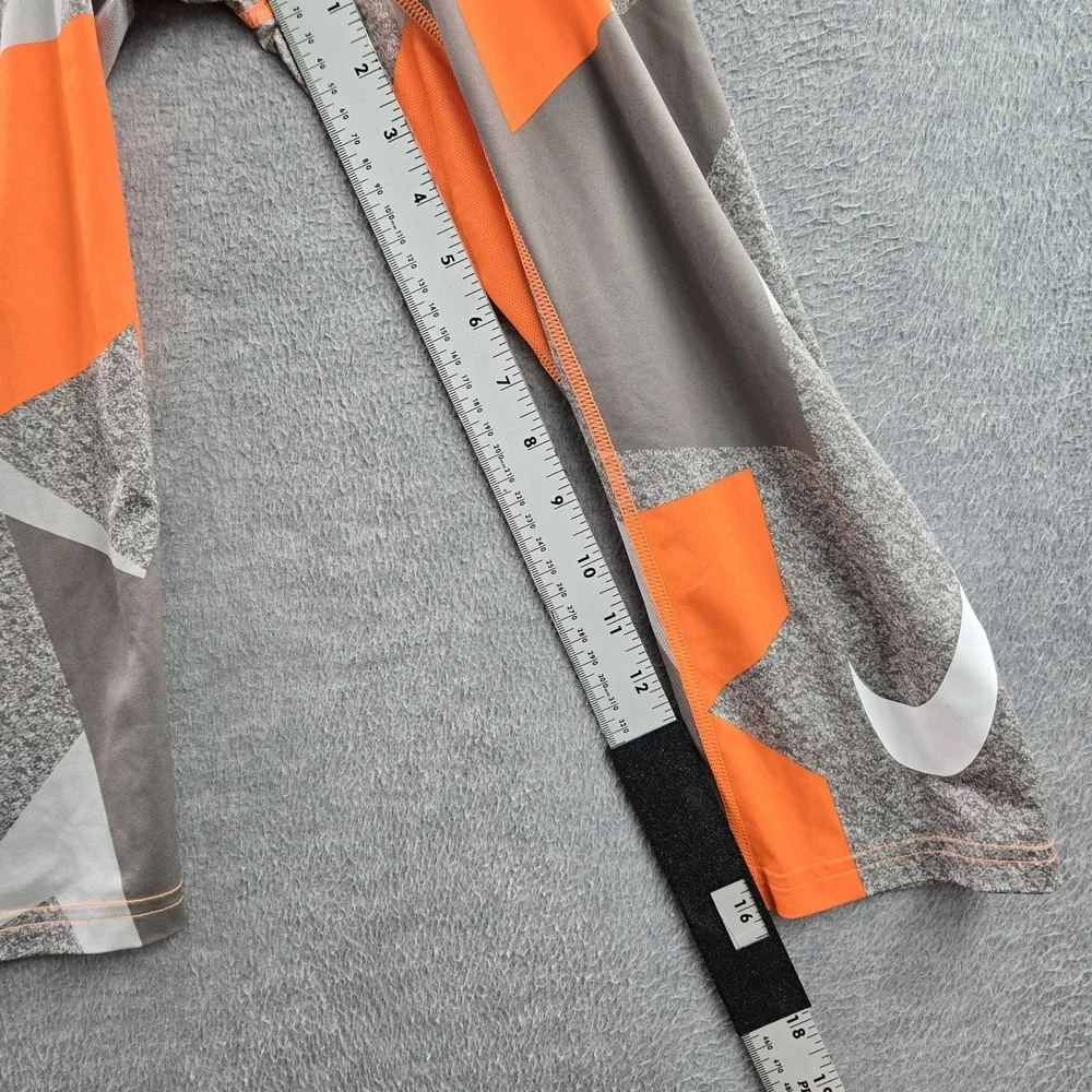Nike Boy Activewear Pants L Gray Geometric Legging Dri-Fit Logo‎ 16